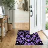 Purple Star Mandala Geometric Area Rug