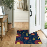 Vinyl Records Music Notes Area Rug