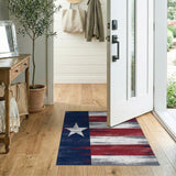 Distressed American Flag Area Rug