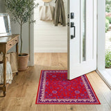 Red Floral Traditional Persian Traditional Persian Area Rug