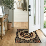 Orange Mandala Persian Area Rug