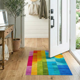 Vibrant Multi-Color Geometric Abstract Geometric Modern Area Rug