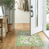 Multi-color and Patterns Pink Cherry Blossom Floral Area Rug