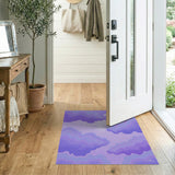 Purple Wavy Clouds Abstract Area Rug