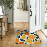 Vibrant Citrus Fruit Pattern Area Rug
