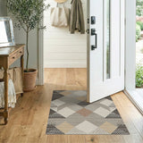 Tribal Diamond Geometric Neutral Area Rug