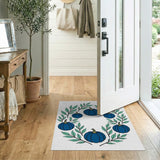 Blue Pumpkin Wreath Area Rug