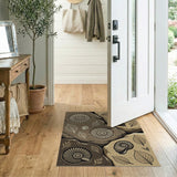 Fossil Ammonite Seashell Stone Area Rug