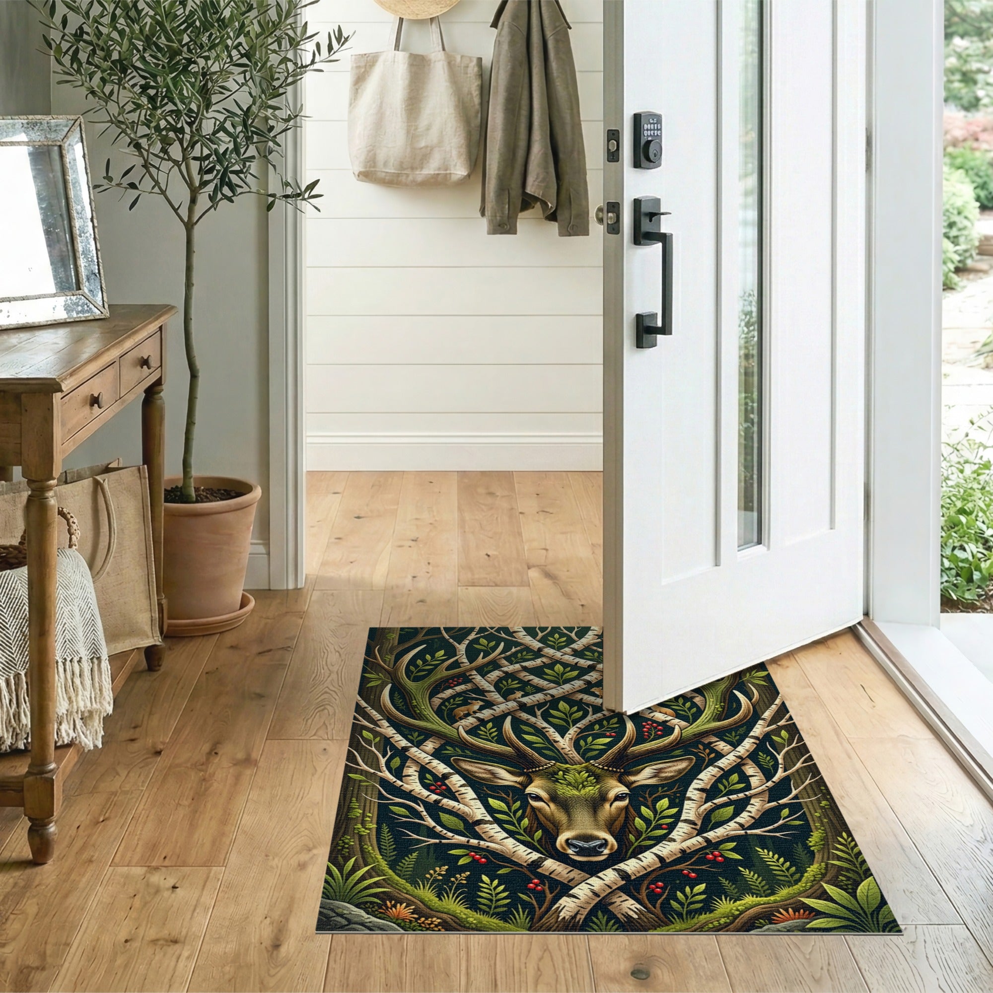 Birch Forest Stag Area Rug