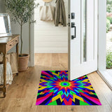 Multi-color and Patterns Geometric Modern Vibrant Starburst Multi-Color Geometric Area Rug