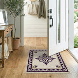 Purple Gold Medallion Area Rug