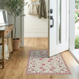 Pink Floral Vintage Area Rug