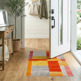 Multi-color and Patterns Vibrant Geometric Stripe Area Rug