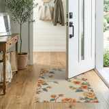 Vintage Peony Floral Cream Area Rug