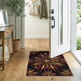 Gold Starburst Geometric Area Rug