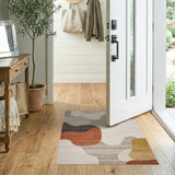 Abstract Area Abstract Wave Multi-Color Area Rug