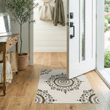 Cream Mandala Boho Area Rug