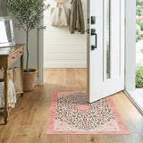 Pink Leopard Persian Area Rug