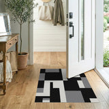 Modern Geometric Black White No. 23 Area Rug