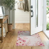 Blush Floral Vintage Blush Pink Rose Floral Vintage Area Rug