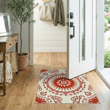 Ornate Red Medallion Persian Area Rug