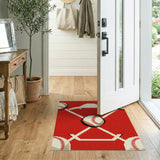 Retro Pixelated Baseball Diamond Rug