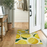 Fruit Pattern Sunny Lemon Slice Fruit Pattern Area Rug