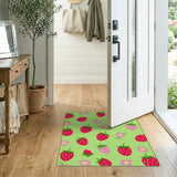 Multi-color and Patterns Fruit Pattern Strawberry Fruit Pattern Area Rug