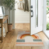 Geometric Modern Rainbow Arch Geometric Area Rug