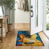 Abstract Geometric Guitar Area Rug