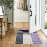 Purple Geometric Abstract Geometric Modern Area Rug