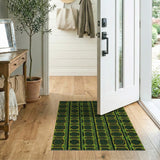 Emerald Green Octagon Geometric Area Rug