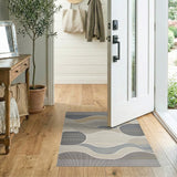 Abstract Wavy Layers Area Rug