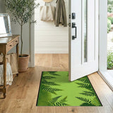 Green Floral Vintage Lush Fern Green Area Rug