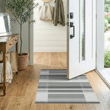 Black and White Stripe Modern Black White Geometric Stripe Area Rug