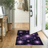 Purple Cosmic Starburst Galaxy Area Rug