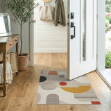 Abstract Geometric Multi-Color Geometric Modern Area Rug