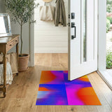 Vibrant Halftone Multi-Color Geometric Area Rug
