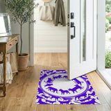Purple Dog Silhouette Circle Area Rug
