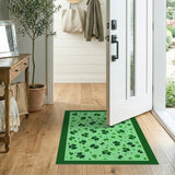 Whimsical Shamrock Green Area Rug