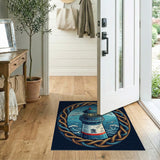 Rope-Framed Nautical Lighthouse Area Rug