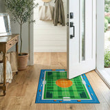 Soccer Field Basketball Playground Area Rug