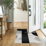 Geometric Modern Modern Black White Geometric Abstract Area Rug