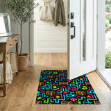 ODIKA Retro Pixel Art Gaming Washable Area Rug - Low Pile & Non-Slip