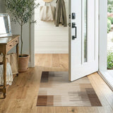 Geometric Modern Brown Tan Geometric Striped Area Rug