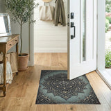 Traditional Persian Ornate Teal Mandala Area Rug