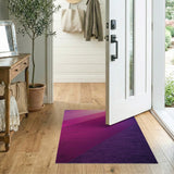 Vibrant Pink-to-Purple Gradient Diagonal Stripe Rug