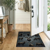 Majestic Red Deer Stag Pattern Area Rug