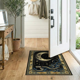 Golden Crescent Moon Dragon Heritage Rug