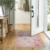 Blush Pink Peony Floral Vintage Floral Vintage Area Rug